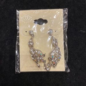 Victorian AB and Clear stone earrings